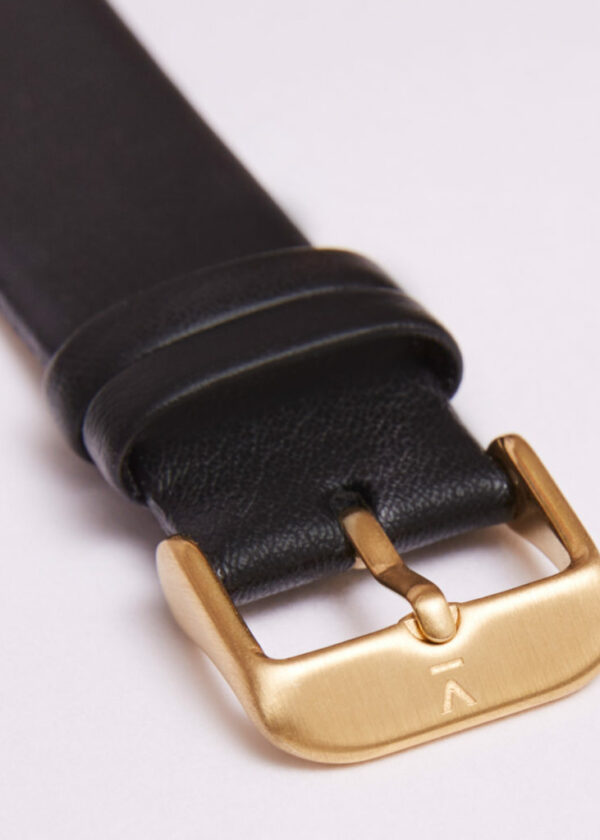 BLACK WITH BRUSHED GOLD BUCKLE | 20MM | VOTCH