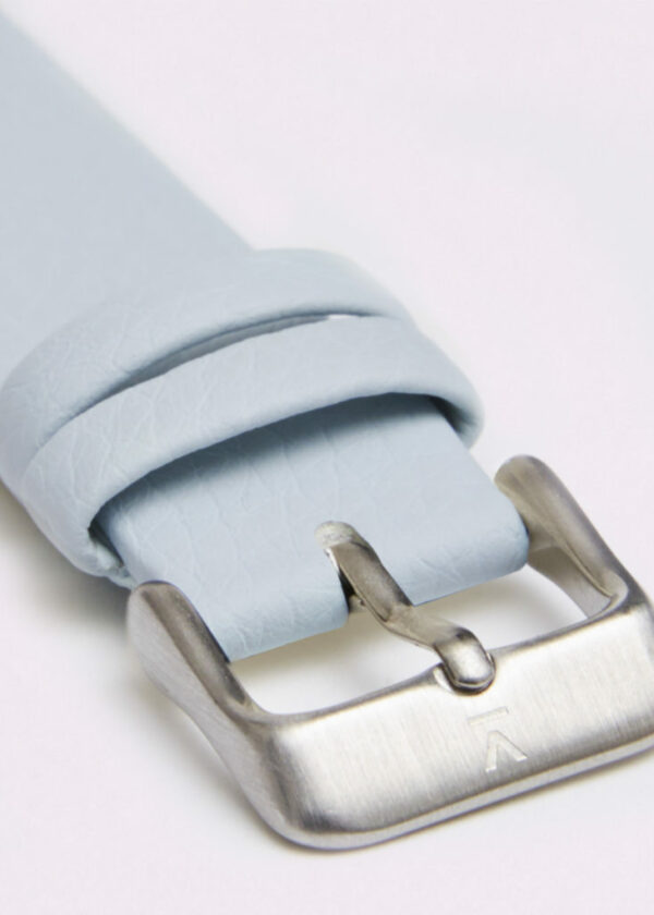 LIGHT BLUE WITH BRUSHED SILVER BUCKLE | 18MM | VOTCH