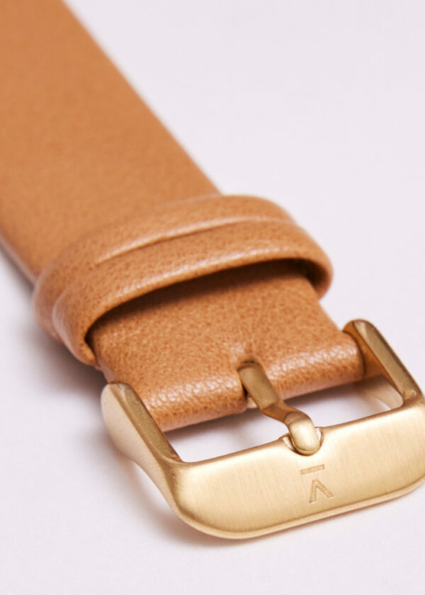 TAN WITH BRUSHED GOLD BUCKLE | 20MM | VOTCH