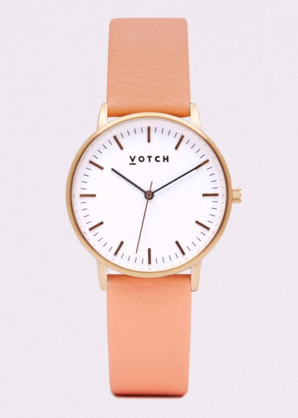 THE ROSE GOLD WITH CORAL STRAP | VOTCH