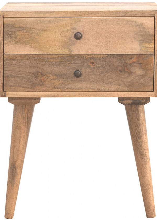 Mango Hill 2 Drawer Solid Wood Bedside Table