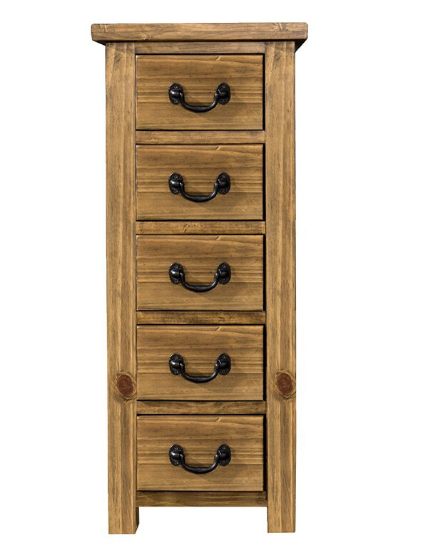 Gresford Rustic 5 Drawer Wellington Chest