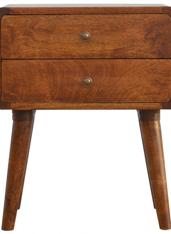 Mango Hill 2 Drawer Curved Bedside