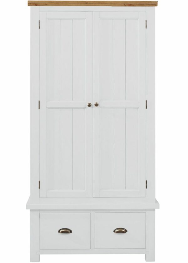 Gresford White 2 Door 2 Drawer Wardrobe