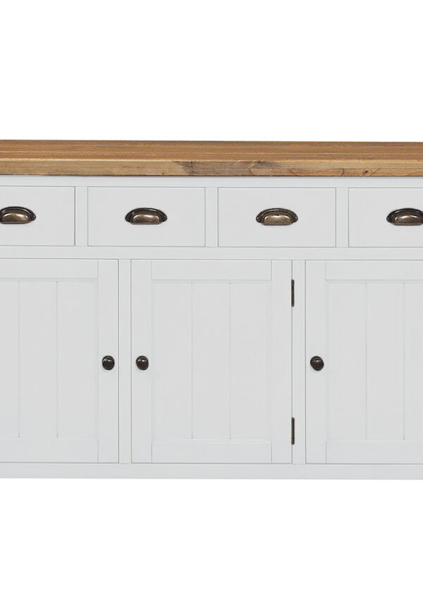 Gresford White 4 Drawer 3 Door Sideboard