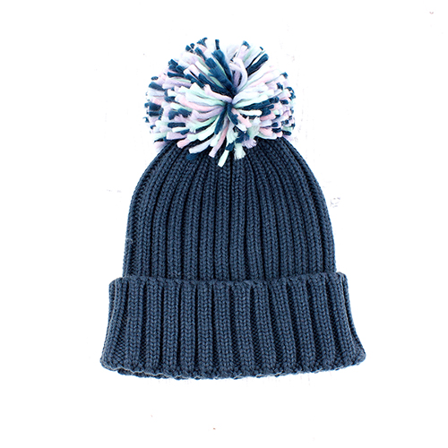 blue pom pom hat