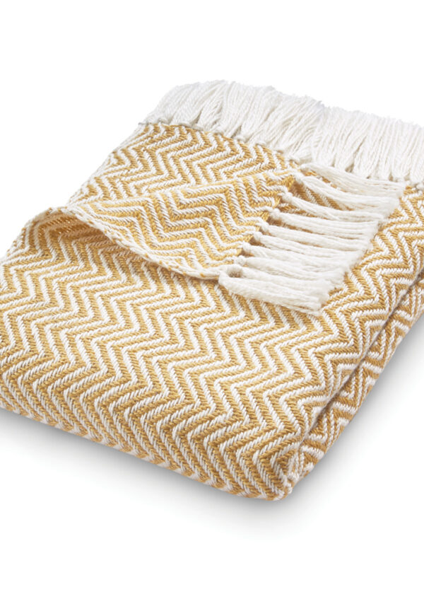 Herringbone | Gold Throw