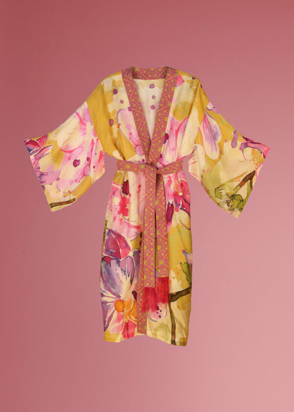 MUSTARD ORCHID | KIMONO GOWN