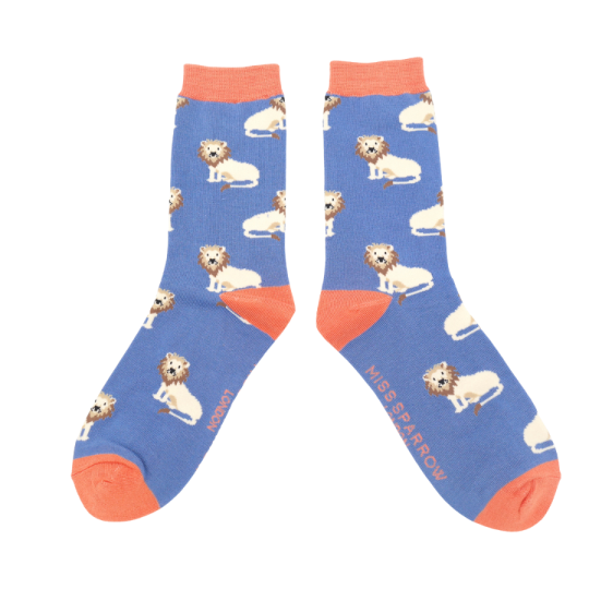 Denim Lion Socks | Funky Socks | Vegan Haven