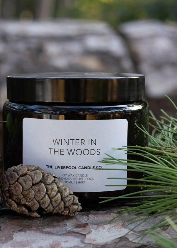 Large Winter In The Woods Soy Wax Candle