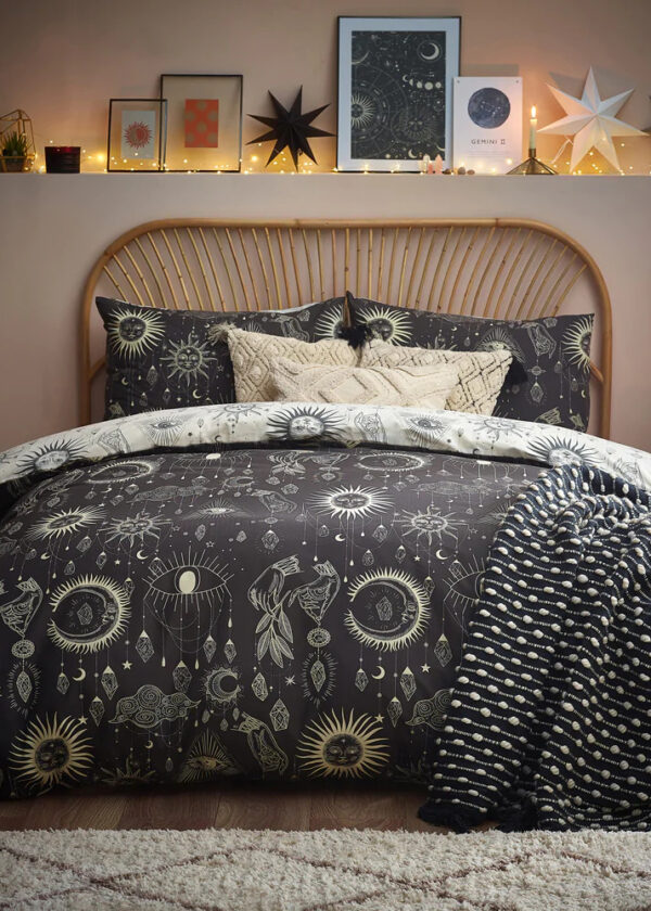 Multi Constellation Celestial Duvet Cover Set