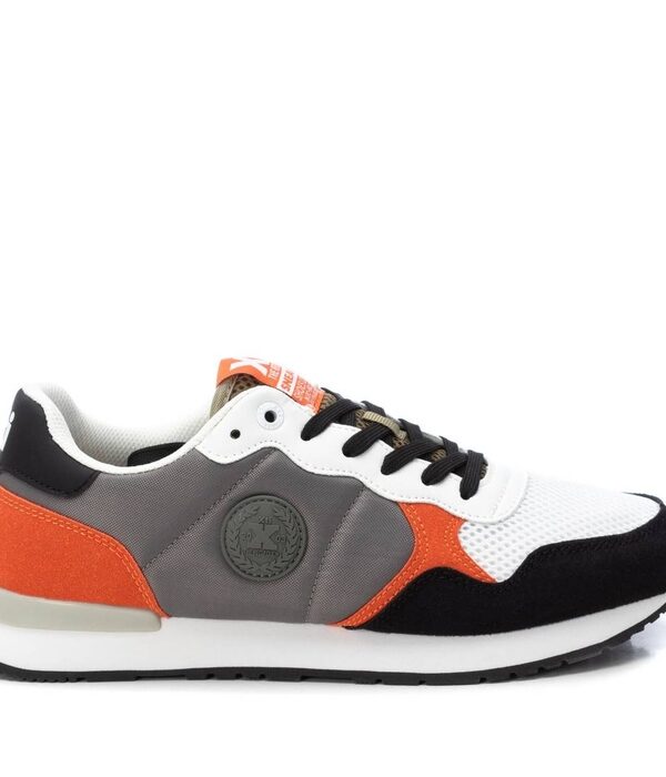 Orange & Black Textured Mens Trainer 1